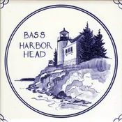 Bass Harbor Lighthouse tile 6" x 6"