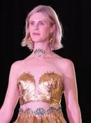 Metallic Feather Bustier