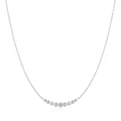 Ania Haie Silver Graduated Bezel-Set Necklae