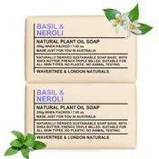 Basil & Neroli - All Natural Soap Bars (2 Bars, 7 Oz)