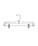 14″ PLASTIC PANTS HANGER – CLEAR