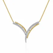 14k Yellow/white Gold Bar