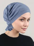 ABBEY-639#The Abbey Cap in Light Denim Cotton Knit