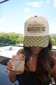 All Roads Lead to Margaritas - Green Polka Dot Trucker Hat