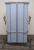 10FT CAFETERIA LUNCH TABLE W/ FOLDABLE BENCH SEAT, LIGHT BLUE TOP, LIGHT BLUE BENCH, ELEMENTARY SIZE (RF)