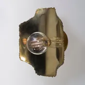Brutalist Sconce | Custom Brass Sculptural Wall Lighting by Neptune Glassworks, Los Angeles | NEPTUNE GLASSWORKS