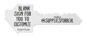 Blank Social Media Photo Prop Sign - Key Shaped