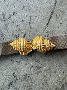 80s Dotty Smith Buckle Snakeskin Belt
