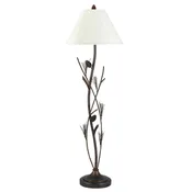 60″ Height Iron Floor Lamp in Rust