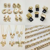 24 Chunky Items ($4.12) ea in Gold Layered Oro Laminado Wholesale Box