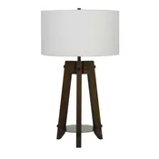 150W 3 Way Bilzen Ash Wood Tripod Table Lamp