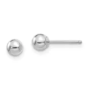 14K White Gold 4mm Ball Post Earrings