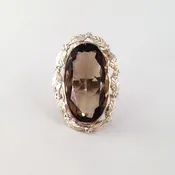 Smokey Topaz Sterling Silver Ring