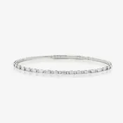 0.25CT Diamond 1/2 Way Flex Bar Bangle Bracelet