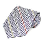 Amethyst Purple Pilot Glen Plaid Cotton/Silk Necktie
