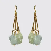 Aquamarine Gold Bar Earring