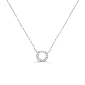 Diamond Eternity Circle Necklace - Gold 'N I