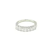 14K White Gold 7 Diamond Band by Artcarved