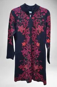 Alpaca Blend Coat with Embroidery - Zipped