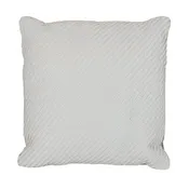20'' WHITE LEATHER PILLOW