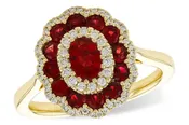 14K Gold Ruby and Diamond Ring