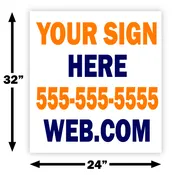 4mm 32x24 Yard Sign Printing