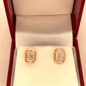 Emerald Cut Studs — Leon’s Beverly Hills