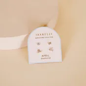 Birthstone Stud Earring Set - April
