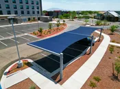 Flat Panel Cantilever Shade Structures
