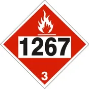 1267 PETROLEUM CRUDE OIL – CLASS 3 PLACARD
