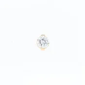 0.51ctw Single Round Brilliant Cut Diamond Stud Earring