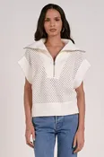 Allie Zip Up White