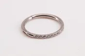 Gemmed Titanium Hoop — Body Jewlz