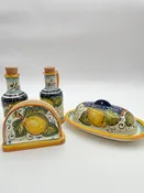 4 PIECE CERAMIC DISH ASSORTMENT LEMON DESIGN