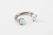 White Opal Septum Ring — Body Jewlz