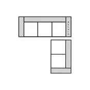 Arlington - Left Arm 3 Seat Sofa w/ Right Return & Right Arm Loveseat 105"x105"
