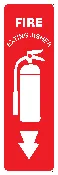 Fire Extinguisher Flat Plastic (4 Pack)