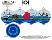 Alaska Ports of Call Glass Christmas Ornament