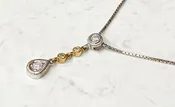 Two-Tone Diamond Teardrop Pendant — Wooldridge Jewelers
