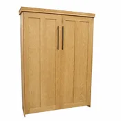 Contemporary Face Murphy Bed Vertical Queen Oak Golden Oak Stain Discounted (VQ107-O-GO)
