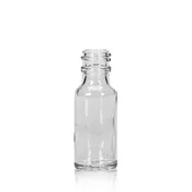 1/2 oz Clear Glass Boston Round Bottle