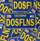 Two Felons "CA Plate Blue" stickers