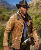 Arthur Morgan Gunslinger Real Leather Jacket