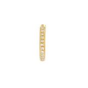 1/16 CTW Gold Diamond Huggie  Hoop Earrings
