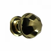Octagonal Shaped Cabinet Knob Bright Brass Design 1'' Dia