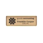 1" x 3" Framed Engraved Name Badge