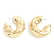 18K Chunky Gold Large Hoops