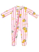2-Way Zip Ruffle Footie - Lemon Amore*