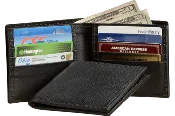 Black American Bison Bifold Wallet