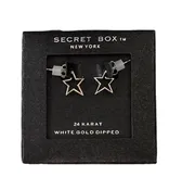 10MM Star Studs White Gold